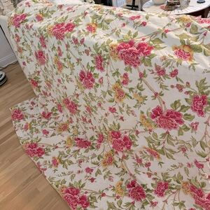 Pottery Barn Full/Queen Duvet Cover & 2 Shams | Floral Pinks Yellow Green